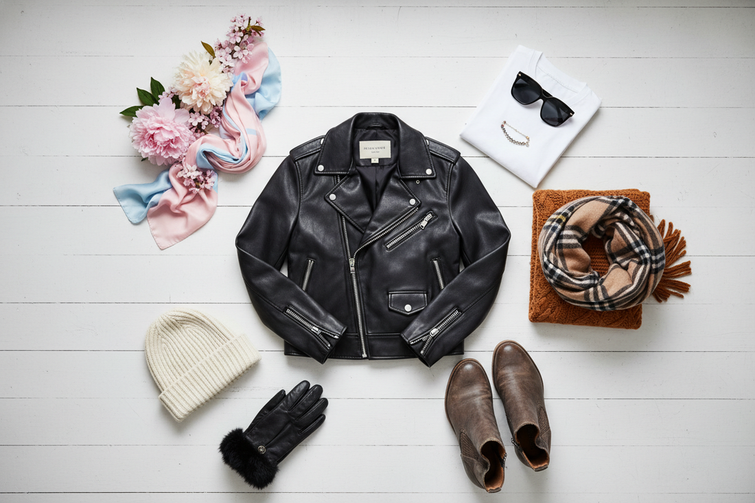 Leather Jacket with different seasons