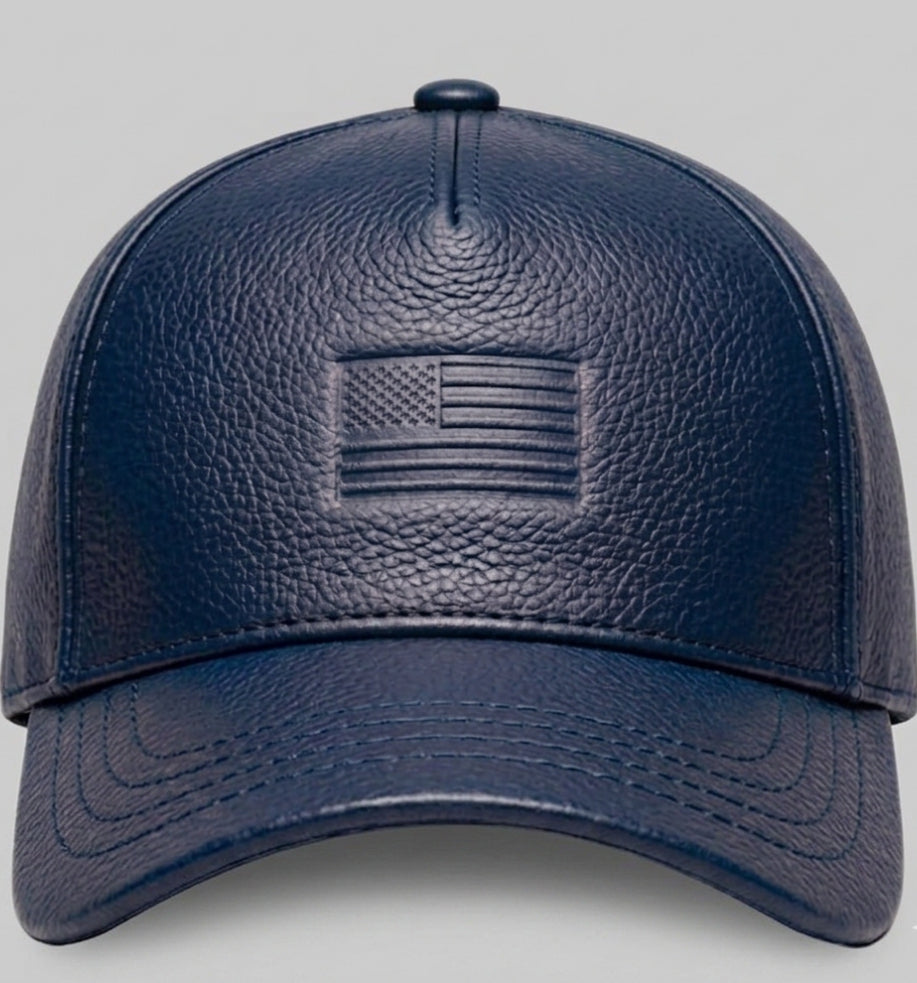 Customized Zervano USA Premium Leather Baseball Cap