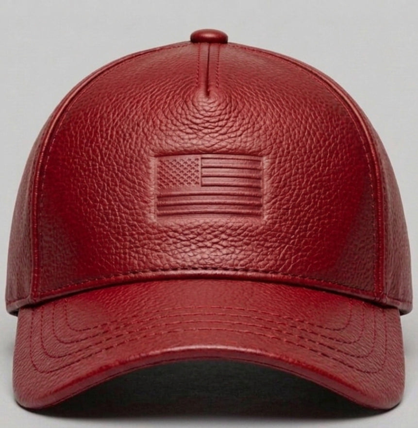 Customized Zervano USA Premium Leather Baseball Cap